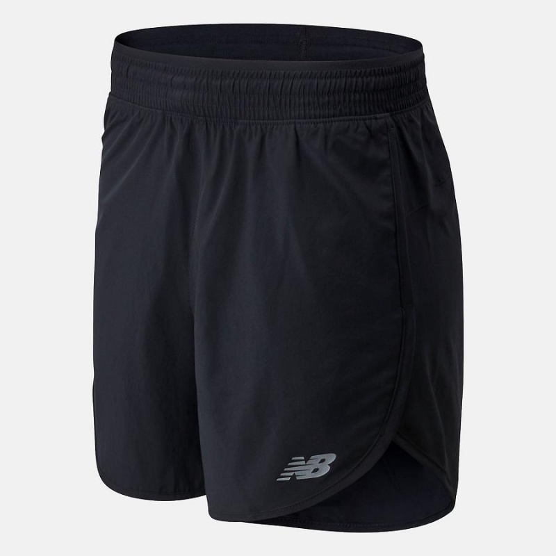 Short New Balance Accelerate 5 inch Mujer Negras | EC 2128NB