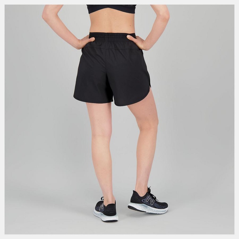 Short New Balance Accelerate 5 inch Mujer Negras | EC 2128NB
