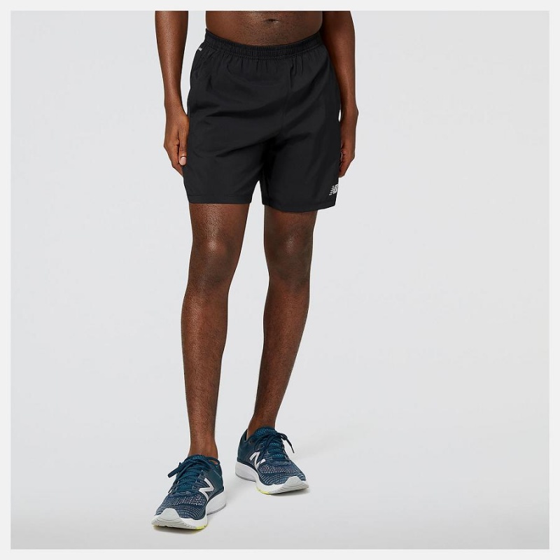Short New Balance Accelerate 7 Inch Hombre Negras | EC 1420LH