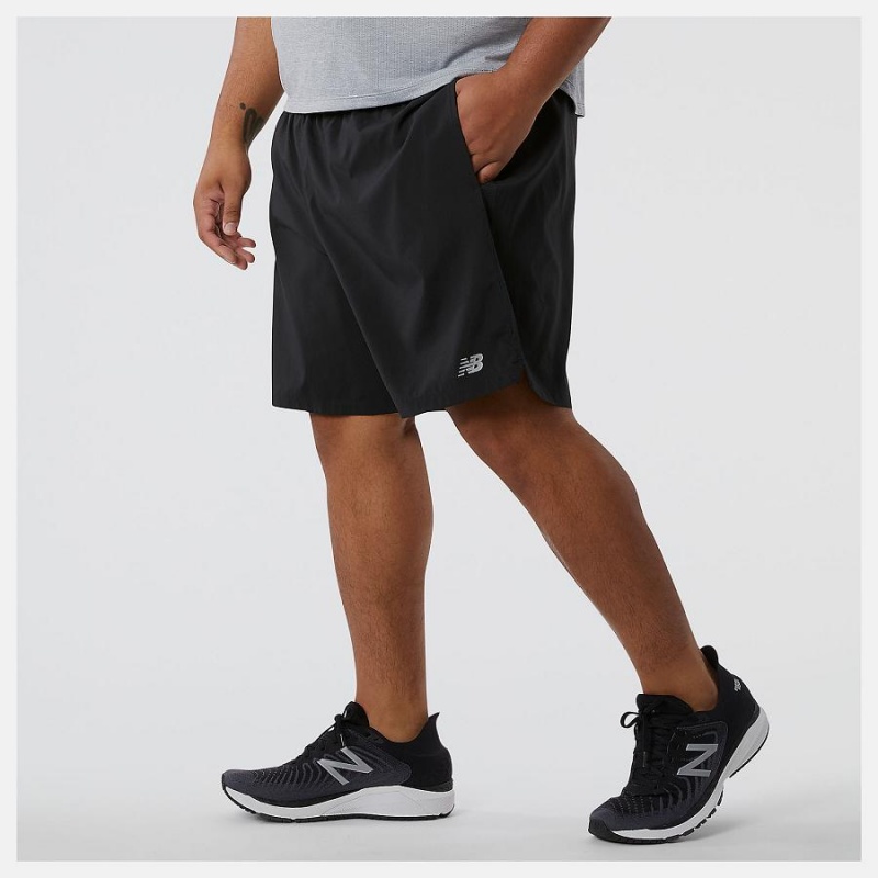 Short New Balance Accelerate 7 Inch Hombre Negras | EC 1419KI