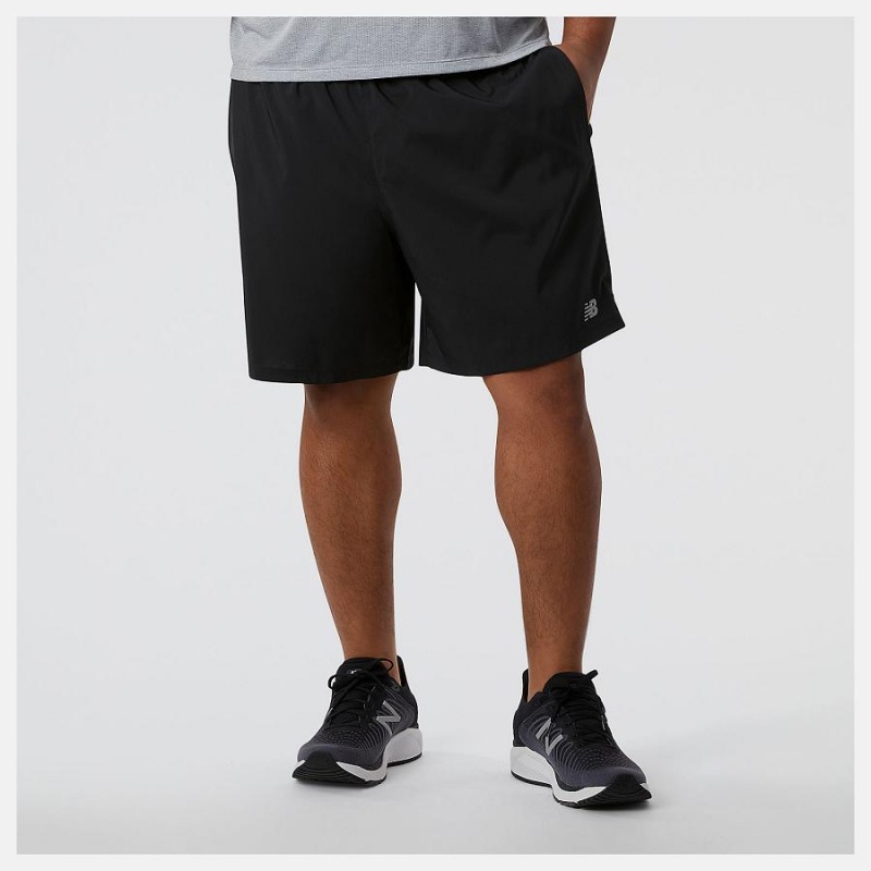 Short New Balance Accelerate 7 Inch Hombre Negras | EC 1419KI