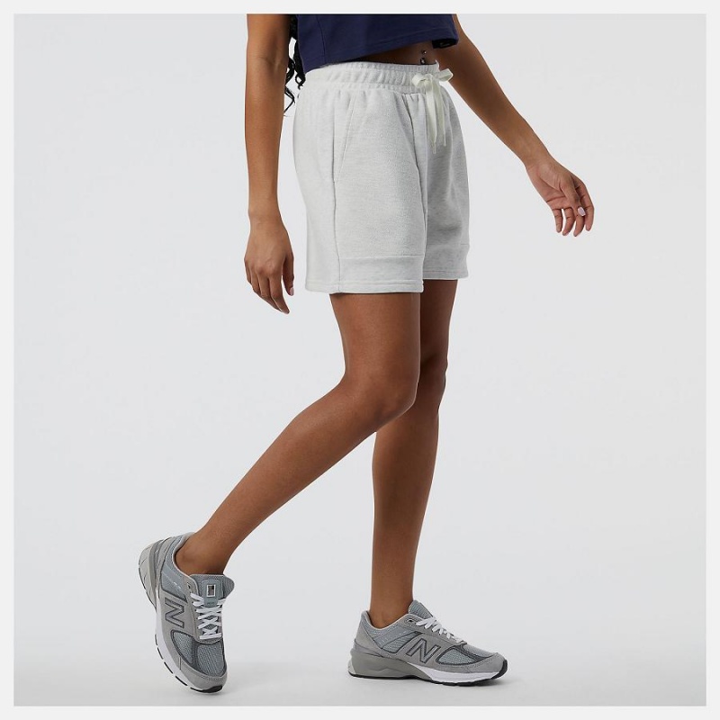 Short New Balance Athletics Mujer Blancas | EC 2129MA