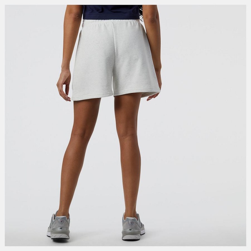Short New Balance Athletics Mujer Blancas | EC 2129MA