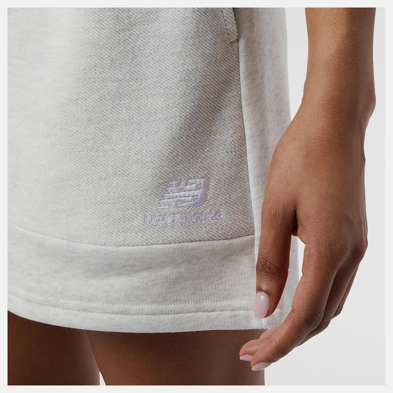 Short New Balance Athletics Mujer Blancas | EC 2129MA
