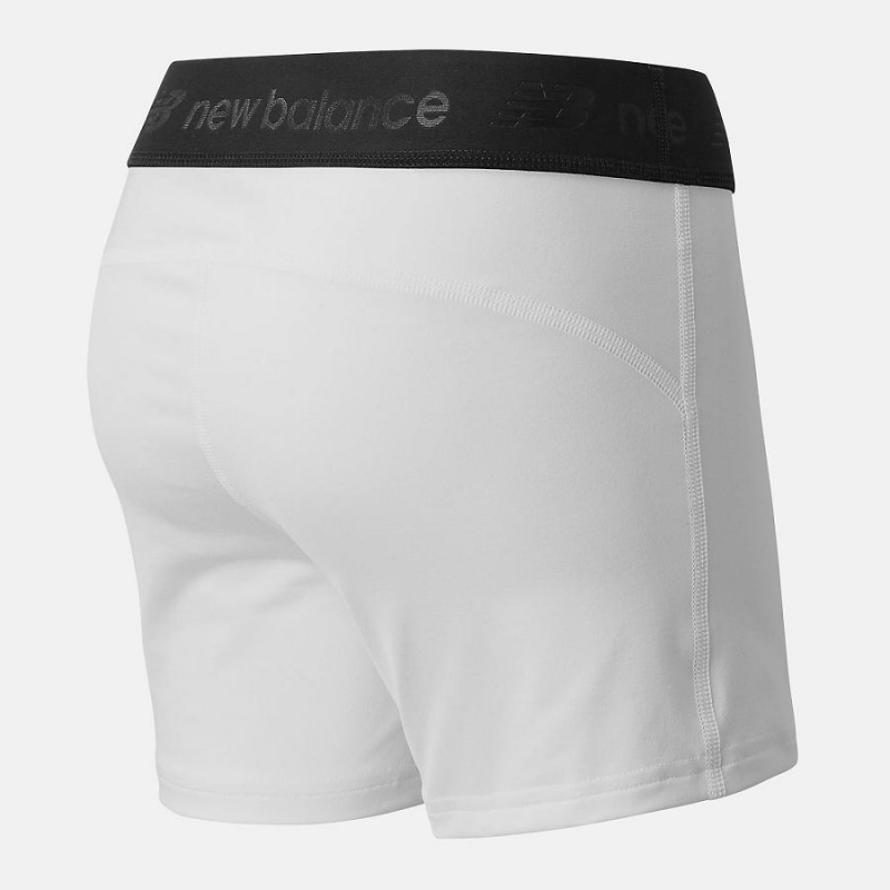 Short New Balance Baselayer Mujer Blancas | EC 2130QZ