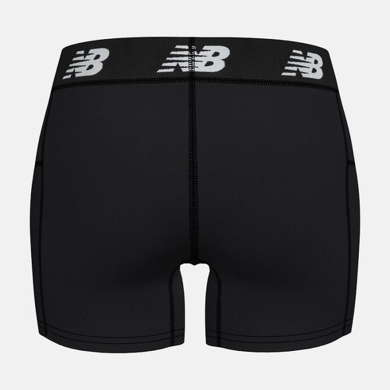 Short New Balance Baselayer Mujer Negras | EC 2156QZ