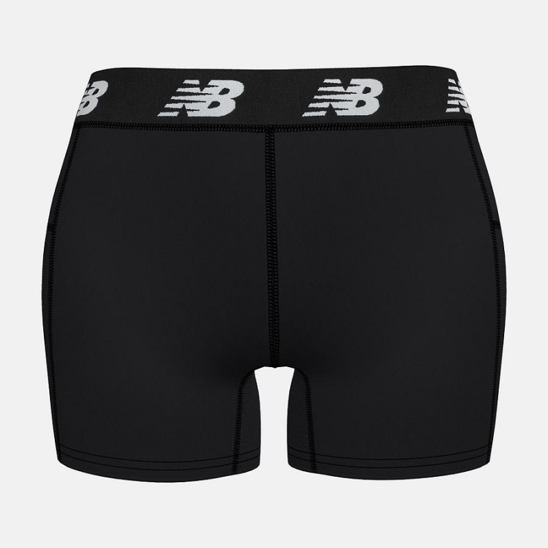 Short New Balance Baselayer Mujer Negras | EC 2156QZ