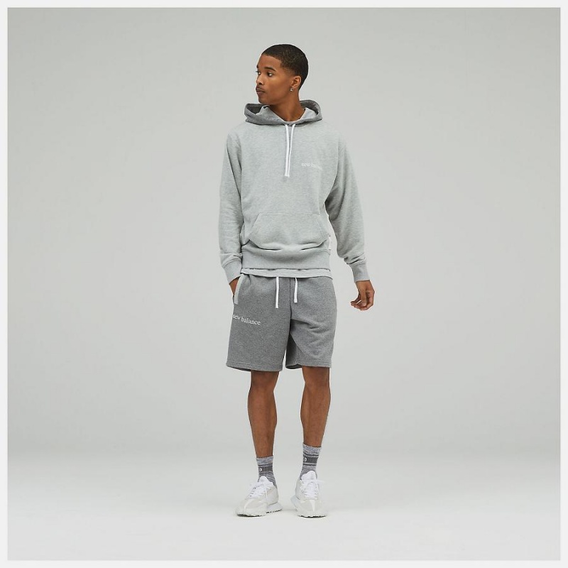 Short New Balance Essentials Fleece Hombre Gris Oscuro | EC 1425BC