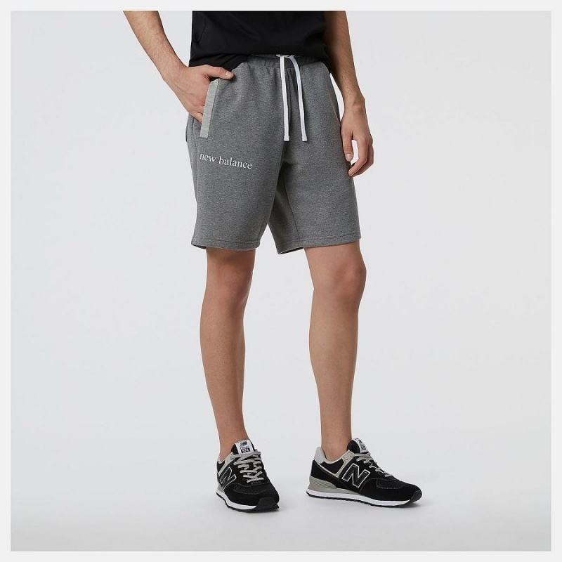 Short New Balance Essentials Fleece Hombre Gris Oscuro | EC 1425BC