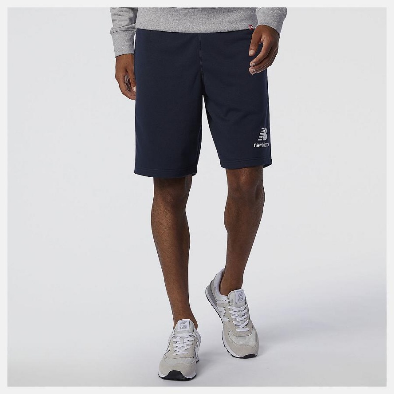 Short New Balance Essentials Stacked Logo Hombre Negras | EC 1426NB