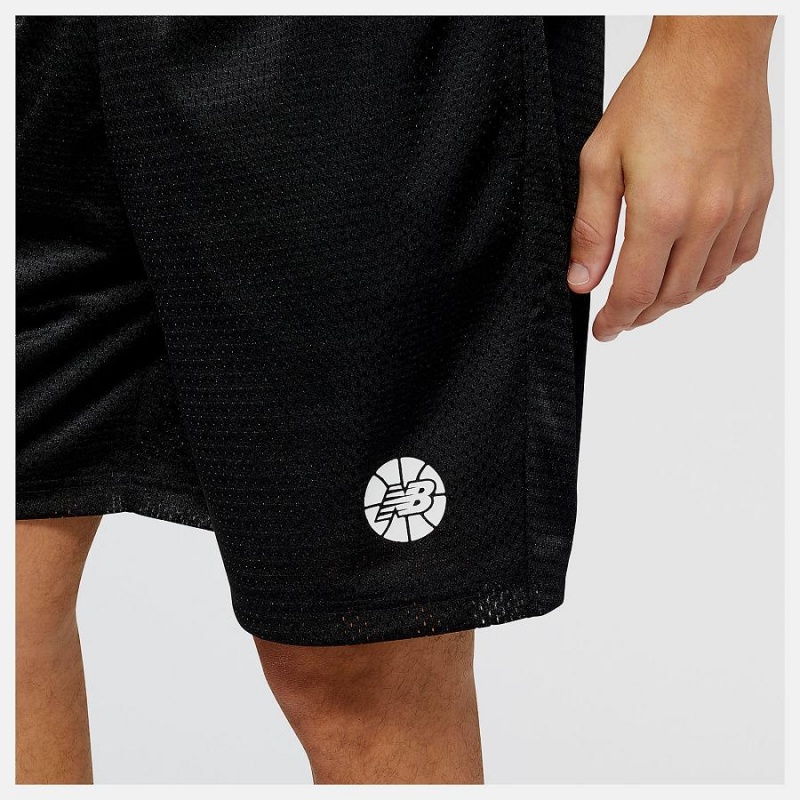 Short New Balance Hoops Fundamentals Hombre Negras | EC 1429WY