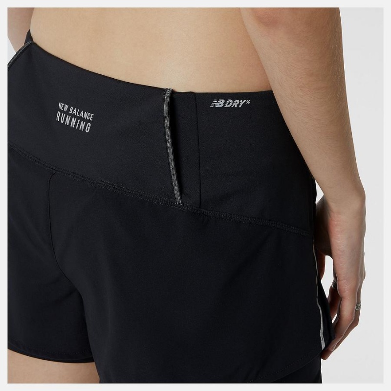 Short New Balance Impact Run 2in1 Mujer Negras | EC 2134TV