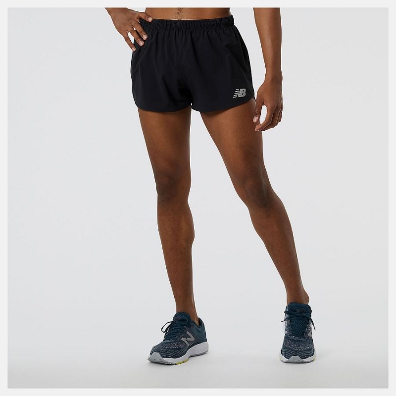 Short New Balance Impact Run 3 Inch Split Hombre Negras | EC 1430EX