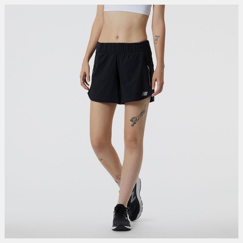 Short New Balance Impact Run 5in Mujer Negras | EC 2136UT