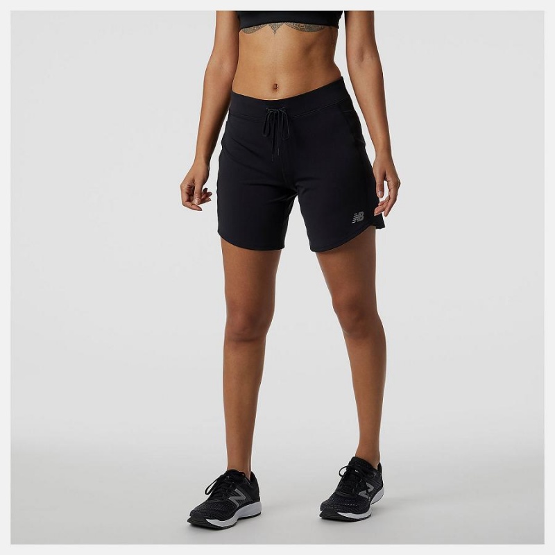 Short New Balance Impact Run 7 Inch Mujer Negras | EC 2137IS