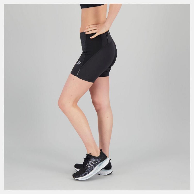Short New Balance Impact Run Fitted Mujer Negras | EC 2138OR