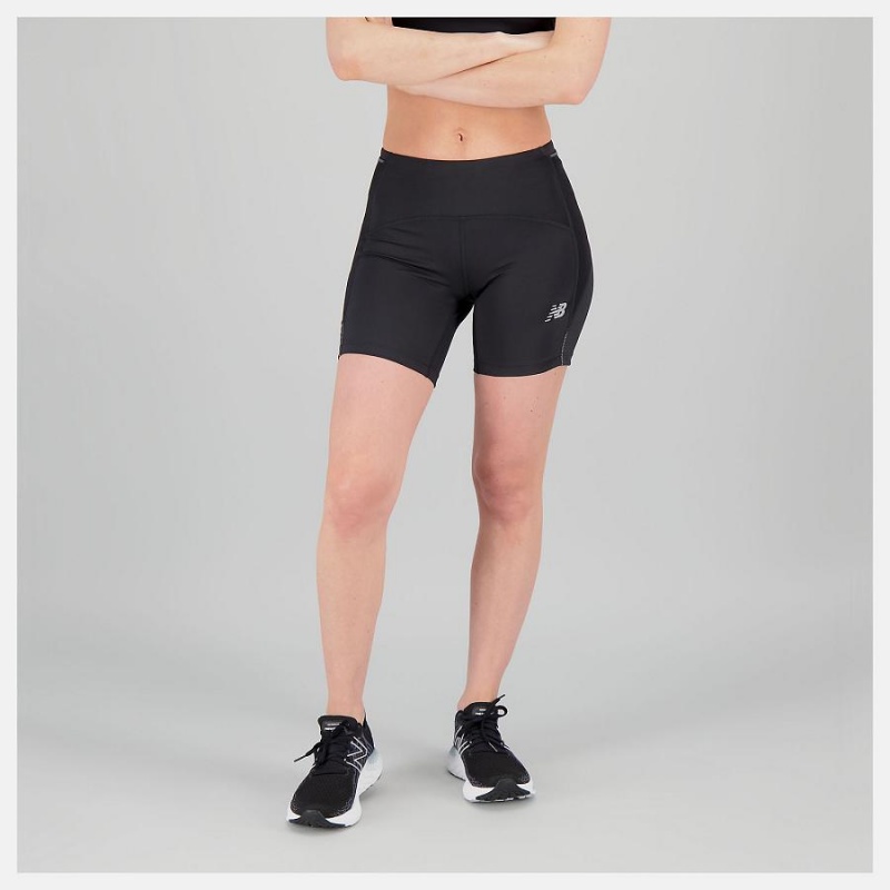 Short New Balance Impact Run Fitted Mujer Negras | EC 2138OR