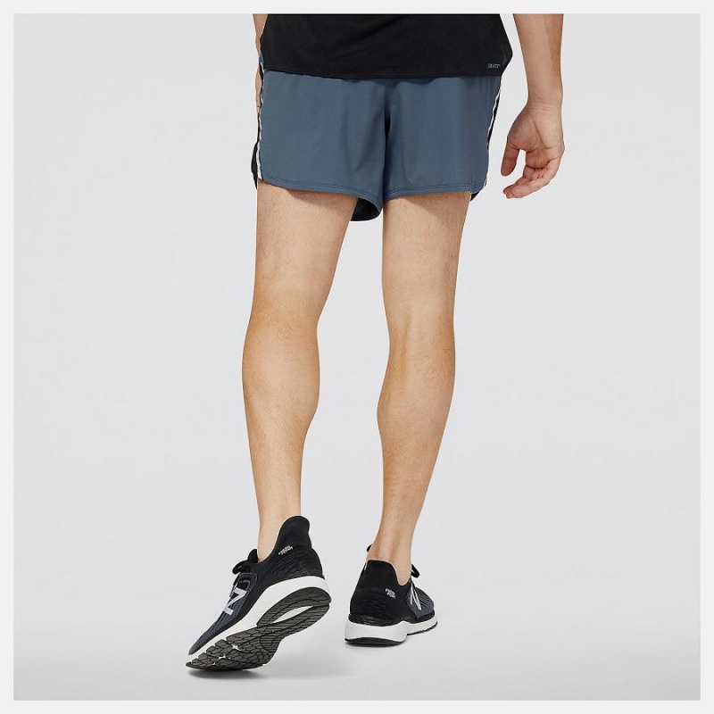 Short New Balance NYC Marathon Impact Run 5 Inch Hombre Azules Oscuro | EC 1437PQ
