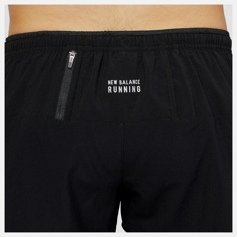 Short New Balance NYC Marathon Impact Run 3 Inch Split Hombre Negras | EC 1436OR