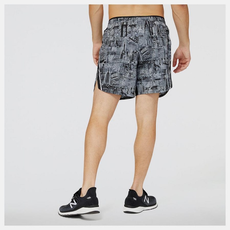 Short New Balance NYC Marathon Printed Impact Run 7 Inch Hombre Multicolor | EC 1439SO