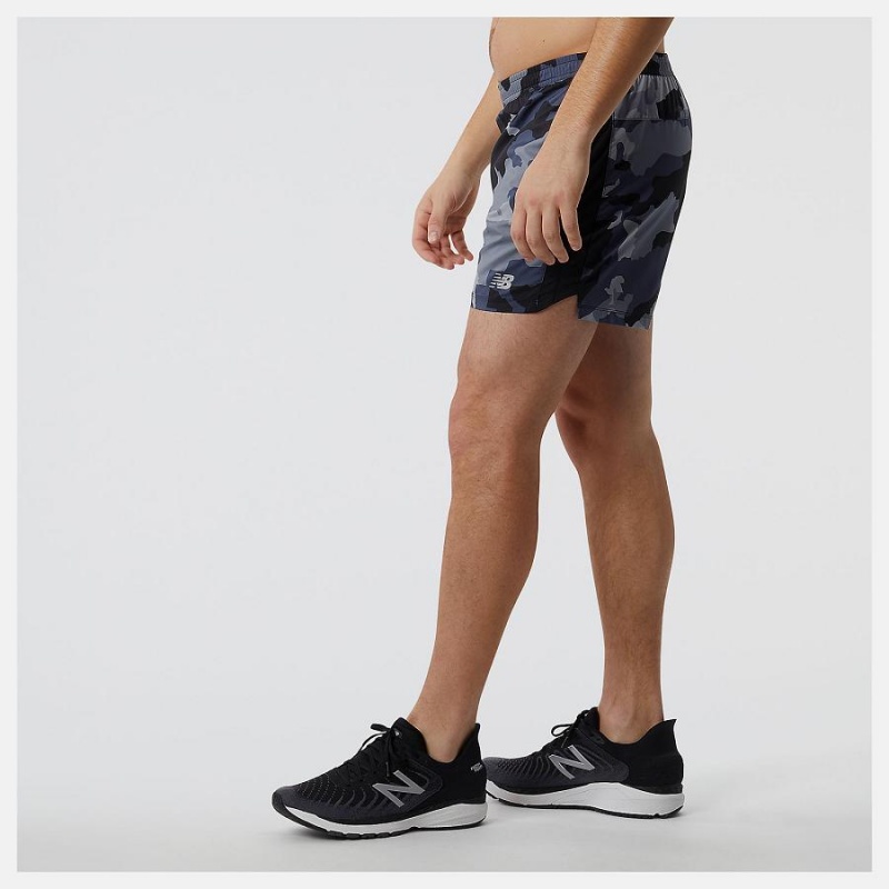 Short New Balance Printed Accelerate 5 inch Hombre Camuflaje | EC 1443HK