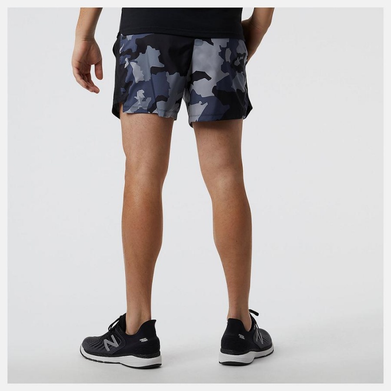 Short New Balance Printed Accelerate 5 inch Hombre Camuflaje | EC 1443HK
