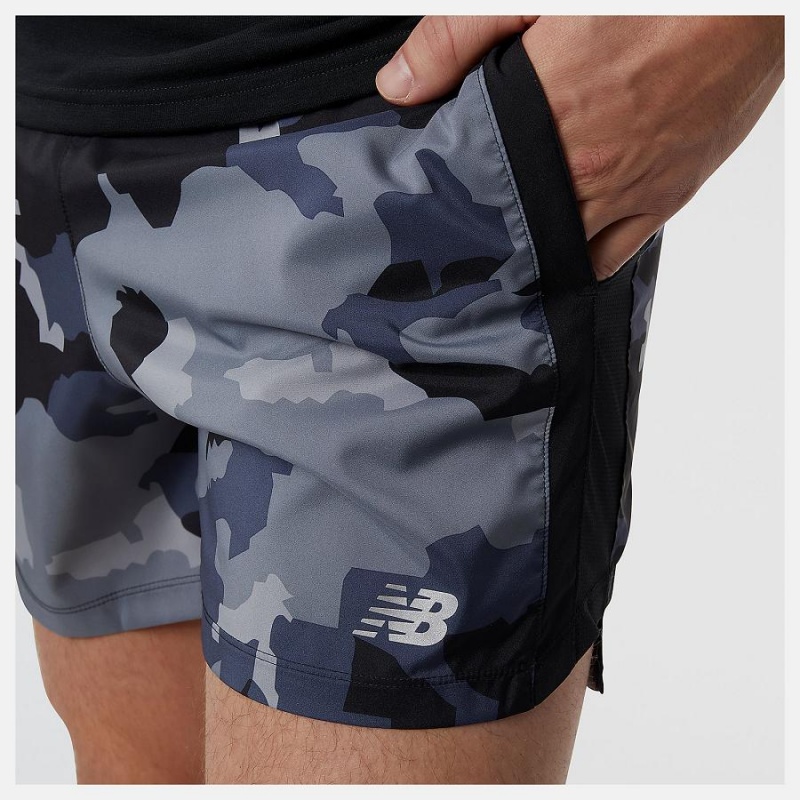 Short New Balance Printed Accelerate 5 inch Hombre Camuflaje | EC 1443HK
