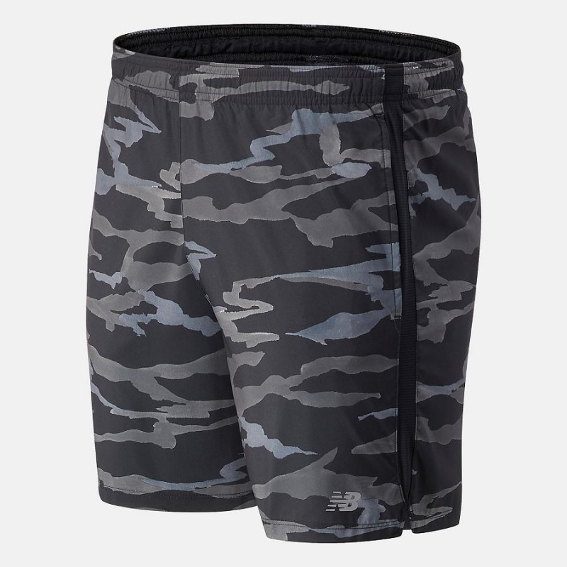 Short New Balance Printed Accelerate 7 inch Hombre Camuflaje | EC 1444JJ