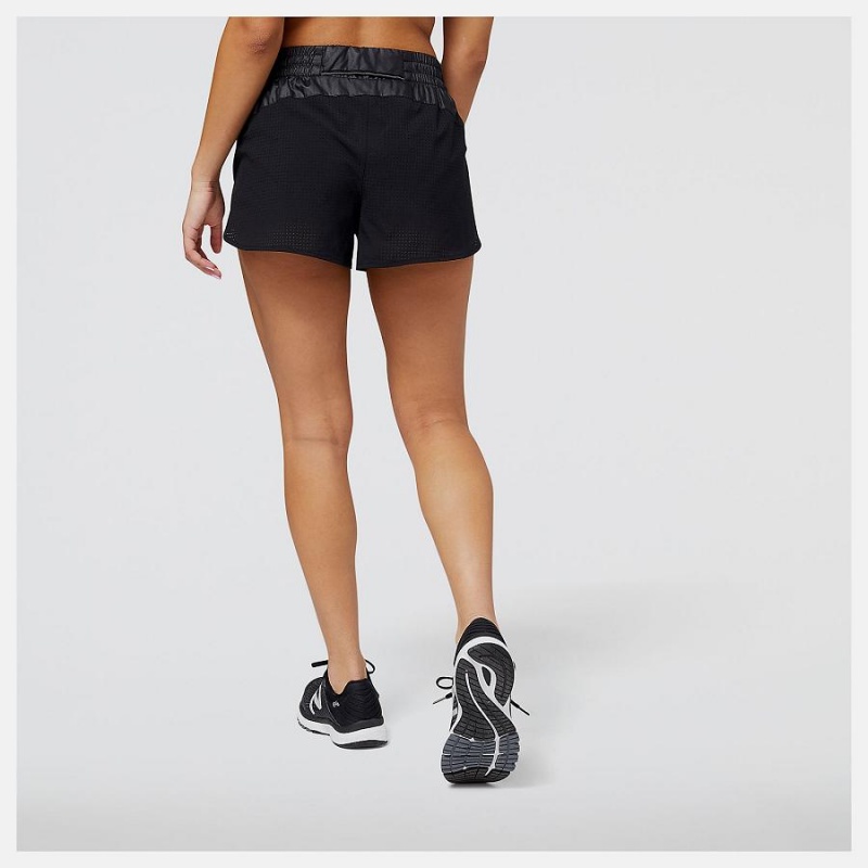 Short New Balance Q Speed Mujer Negras | EC 2146JJ
