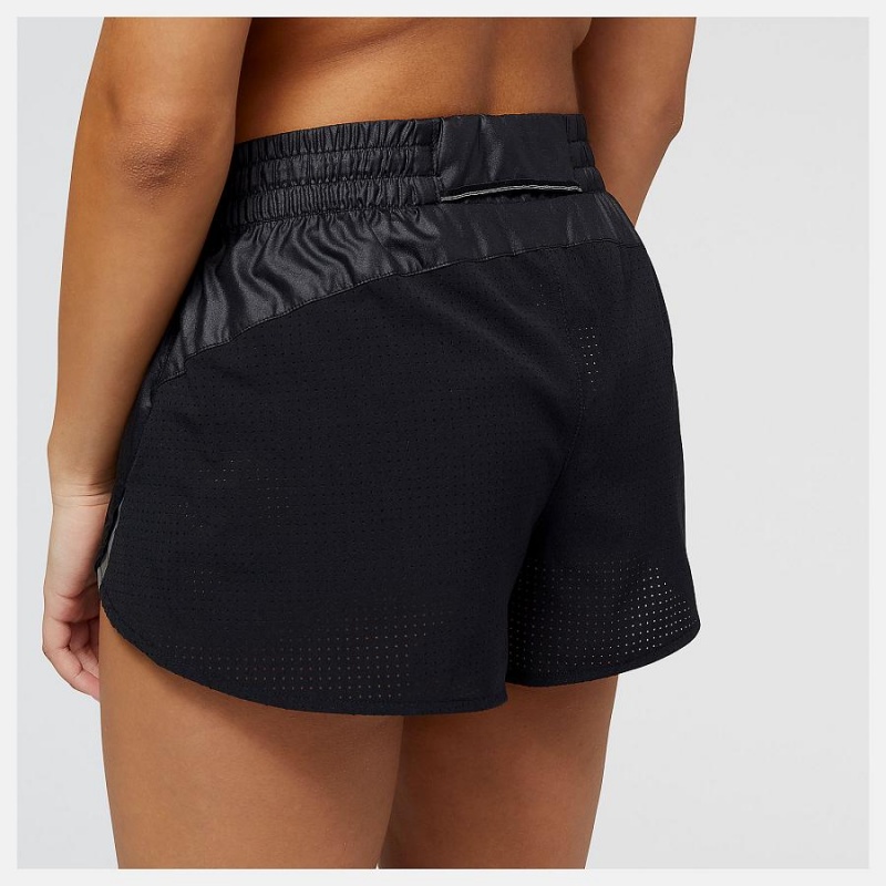 Short New Balance Q Speed Mujer Negras | EC 2146JJ
