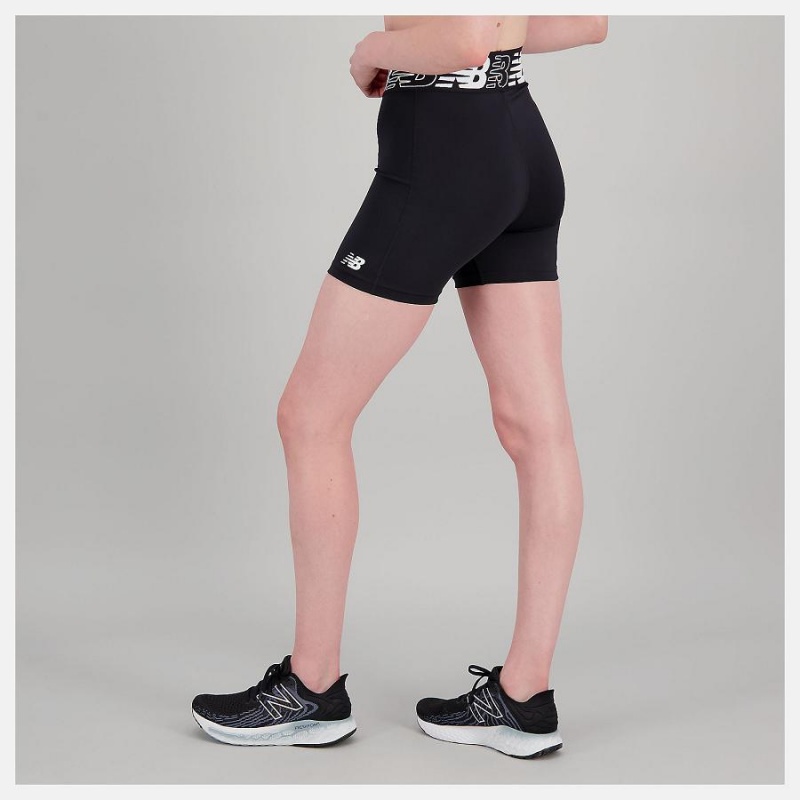 Short New Balance Relentless Fitted Mujer Negras | EC 2148LH