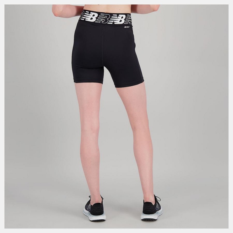 Short New Balance Relentless Fitted Mujer Negras | EC 2148LH