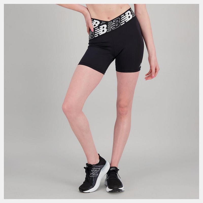 Short New Balance Relentless Fitted Mujer Negras | EC 2148LH