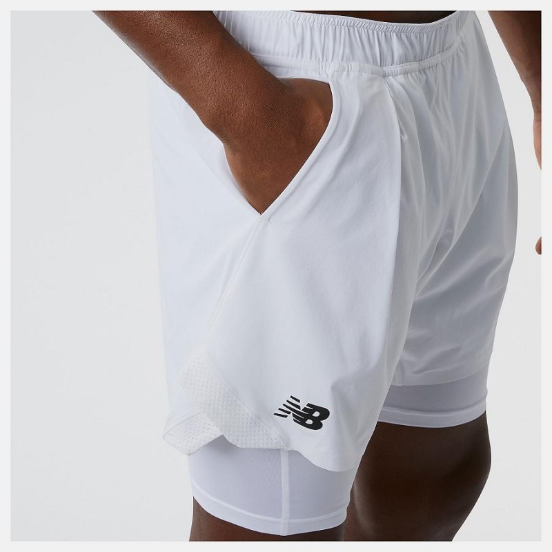 Short New Balance Tournament 7 In Hombre Blancas | EC 1459YU