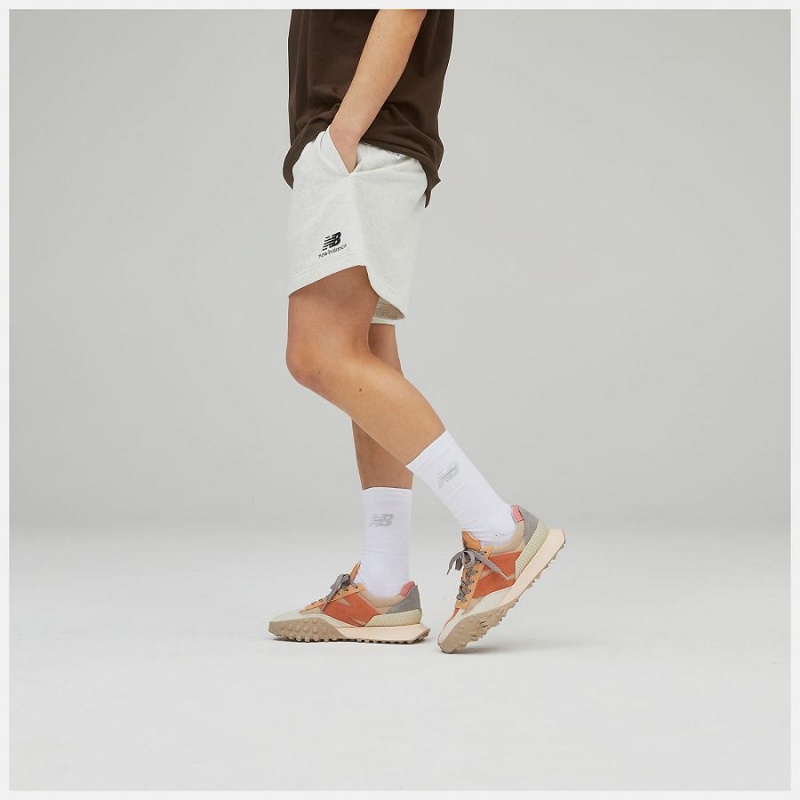 Short New Balance Uni-ssentials French Terry Mujer Blancas | EC 2155MA
