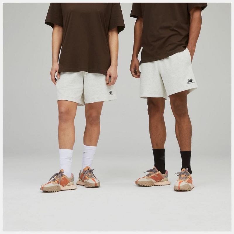Short New Balance Uni-ssentials French Terry Mujer Blancas | EC 2155MA