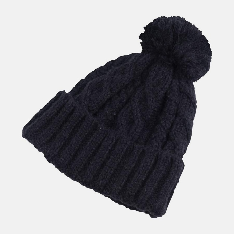 Sombreros New Balance Lux Knit Pom Hombre Negras | EC 1226UT