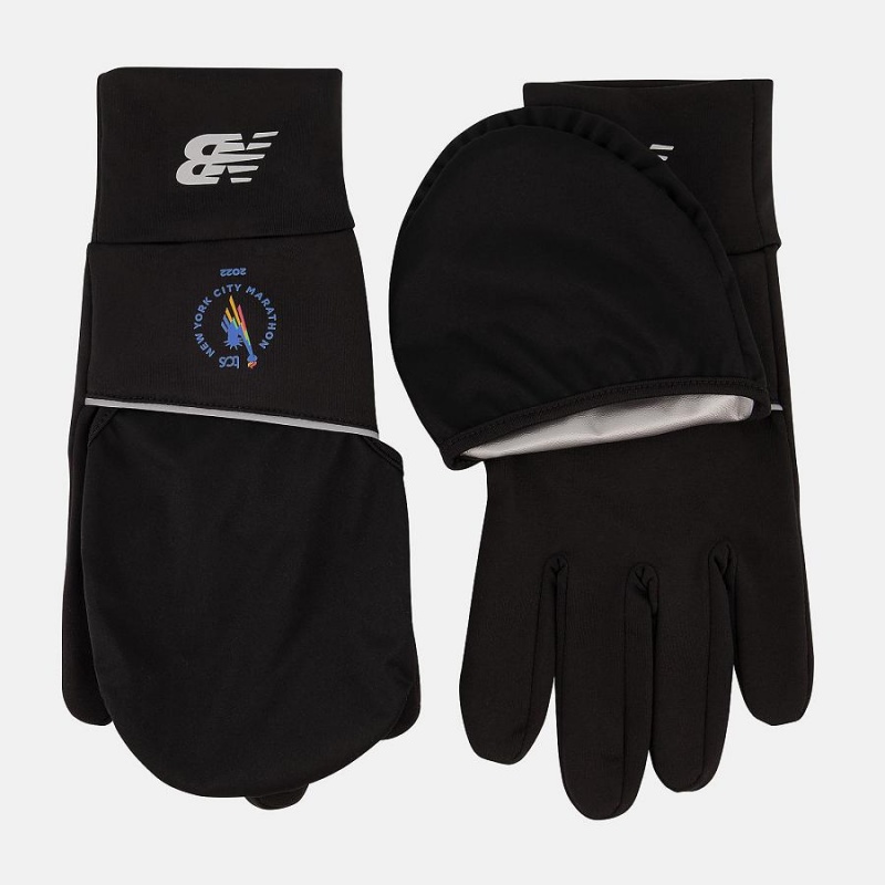 Sombreros New Balance NYC Marathon Light Weight Convertible Glove Mujer Negras | EC 1990JJ