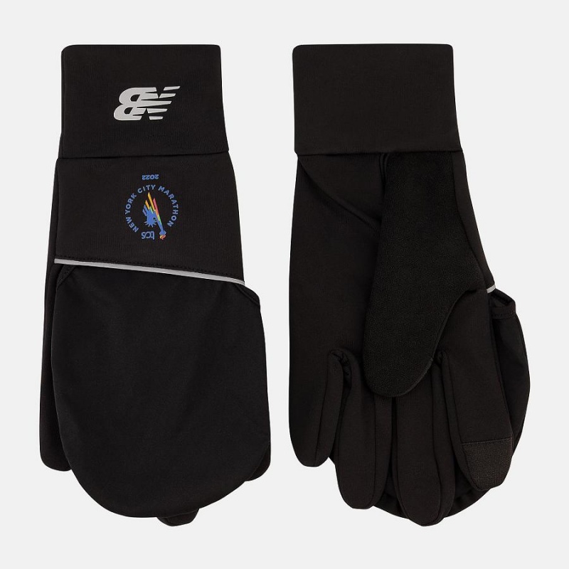 Sombreros New Balance NYC Marathon Light Weight Convertible Glove Mujer Negras | EC 1990JJ