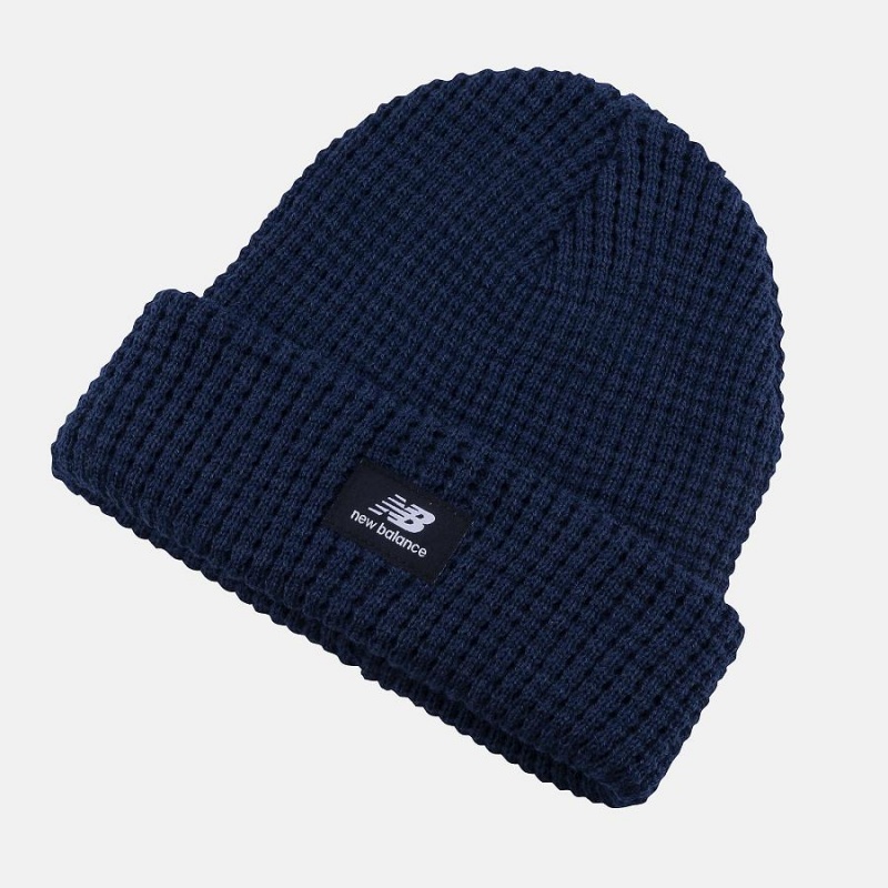 Sombreros New Balance Waffle Knit Cuffed Hombre Azul Marino | EC 1246QZ