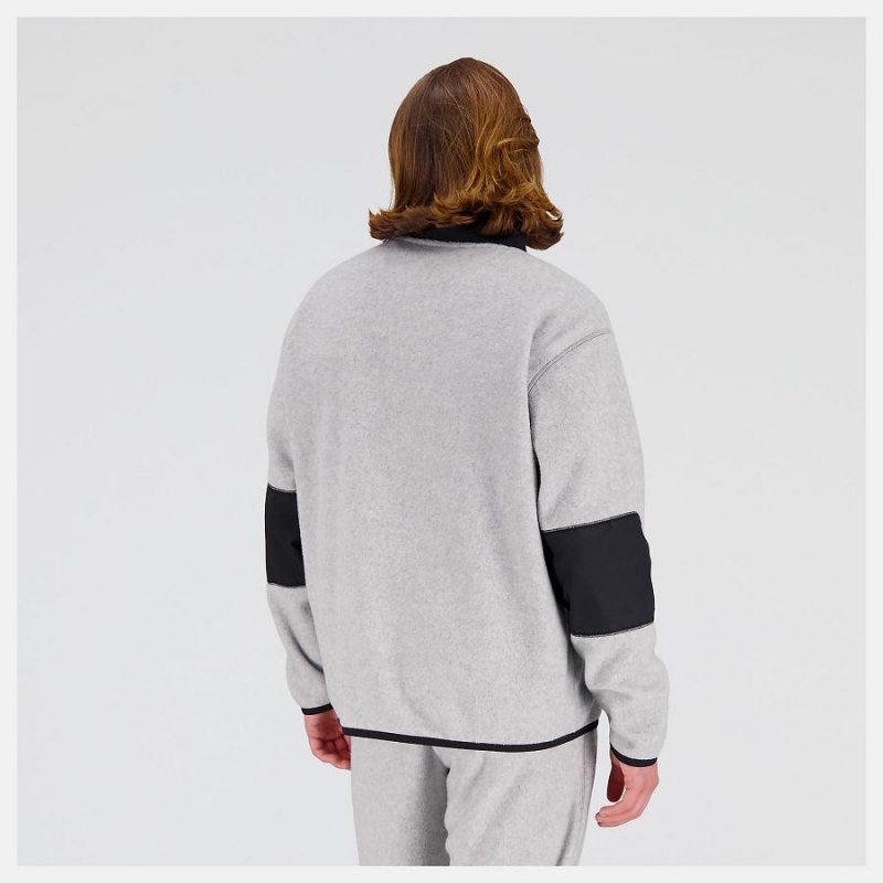 Sudadera con Capucha New Balance AT Spinnex 1/4 Zip Hombre Gris | EC 1304UT