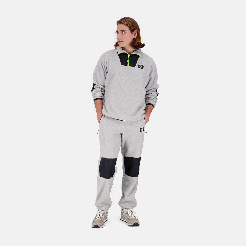 Sudadera con Capucha New Balance AT Spinnex 1/4 Zip Hombre Gris | EC 1304UT