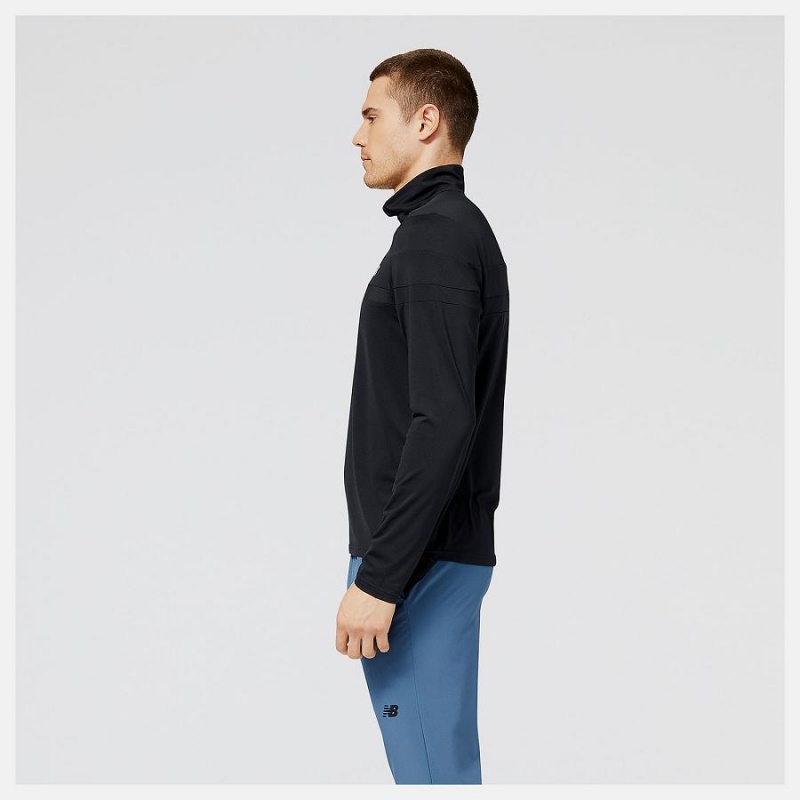 Sudadera con Capucha New Balance Accelerate Half Zip Hombre Negras | EC 1302TV