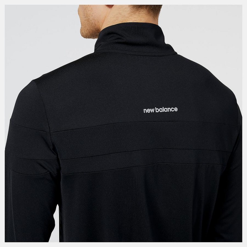 Sudadera con Capucha New Balance Accelerate Half Zip Hombre Negras | EC 1302TV