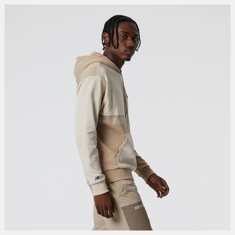 Sudadera con Capucha New Balance Athletics Renew Askew Hombre Beige | EC 1309SO
