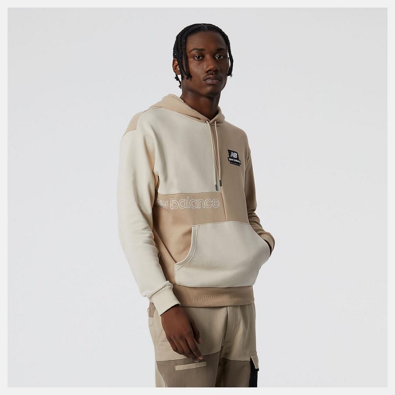 Sudadera con Capucha New Balance Athletics Renew Askew Hombre Beige | EC 1309SO