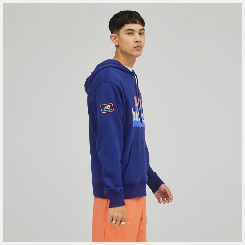 Sudadera con Capucha New Balance Athletics Day Tripper Hombre Azules | EC 1307PQ