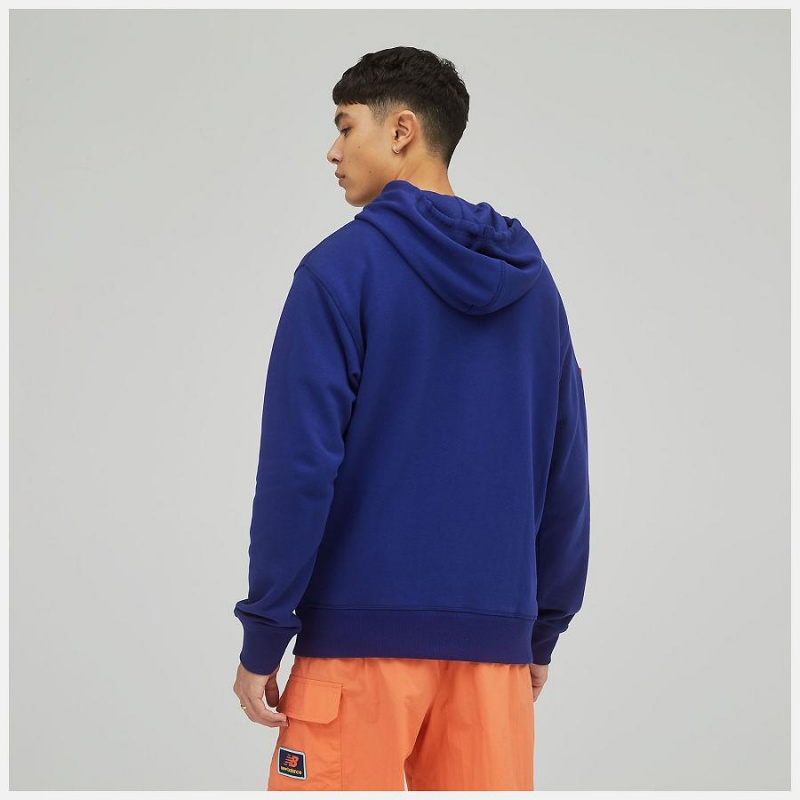 Sudadera con Capucha New Balance Athletics Day Tripper Hombre Azules | EC 1307PQ