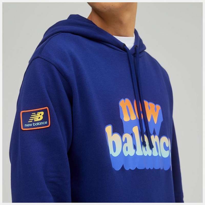 Sudadera con Capucha New Balance Athletics Day Tripper Hombre Azules | EC 1307PQ