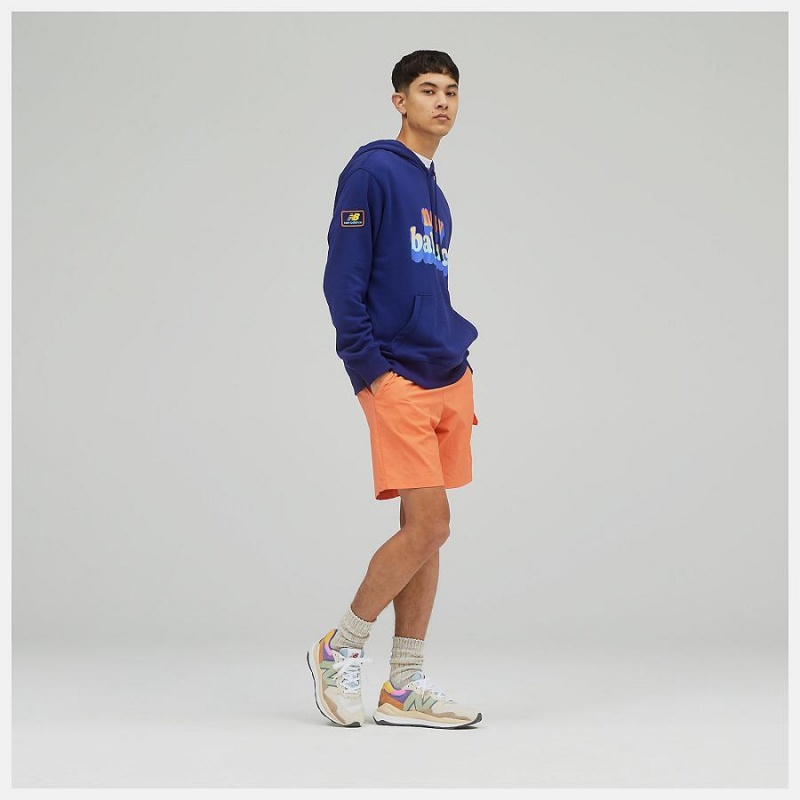 Sudadera con Capucha New Balance Athletics Day Tripper Hombre Azules | EC 1307PQ